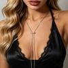 SHIXIN Simple Stainless Steel Long Pull Necklace Women Fashion Luxury Elegant Silver Color Snake Bone Choker Chain Jewelry Gift