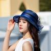 Fashion versatile organza bucket hat women's summer sunscreen face cover sun hat advanced design sense basin hat tide