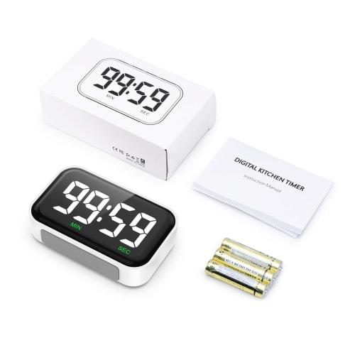 Kitchen Timer, Digital Learning Timer, Stopwatch, Interior Timer with Magnetic Display, Large Screen, Perfect for Cooking, Sports, Training, Home, Off