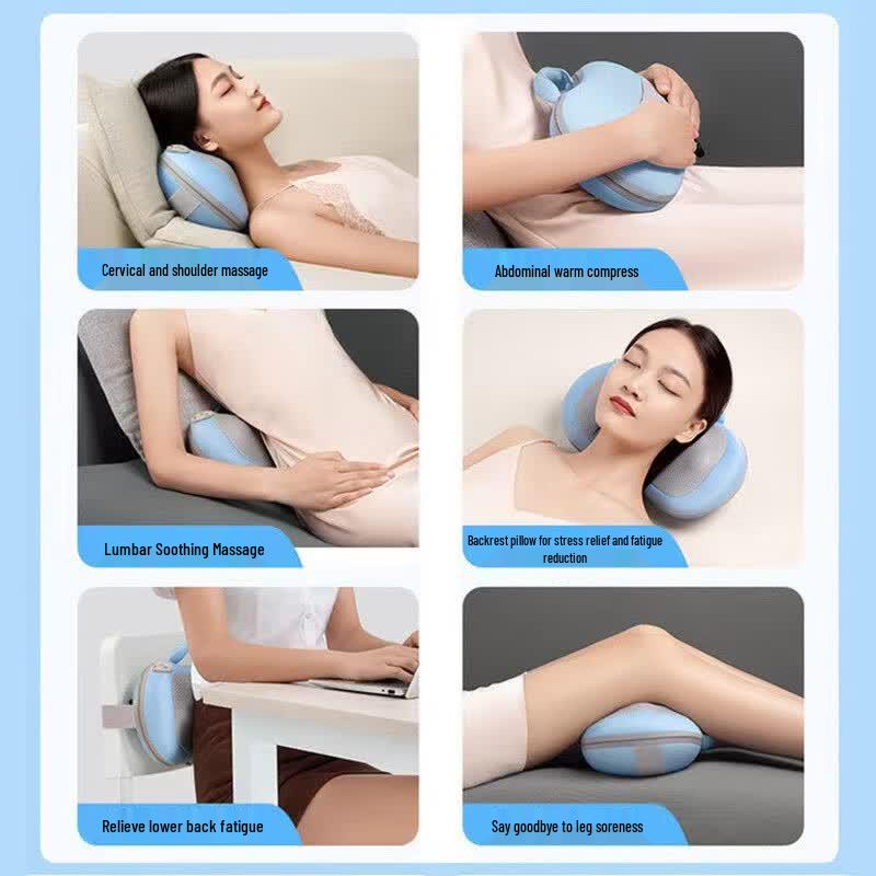 Multi-Functional Heated Kneading Neck & Body Massage Pillow CN plug (adapter included)