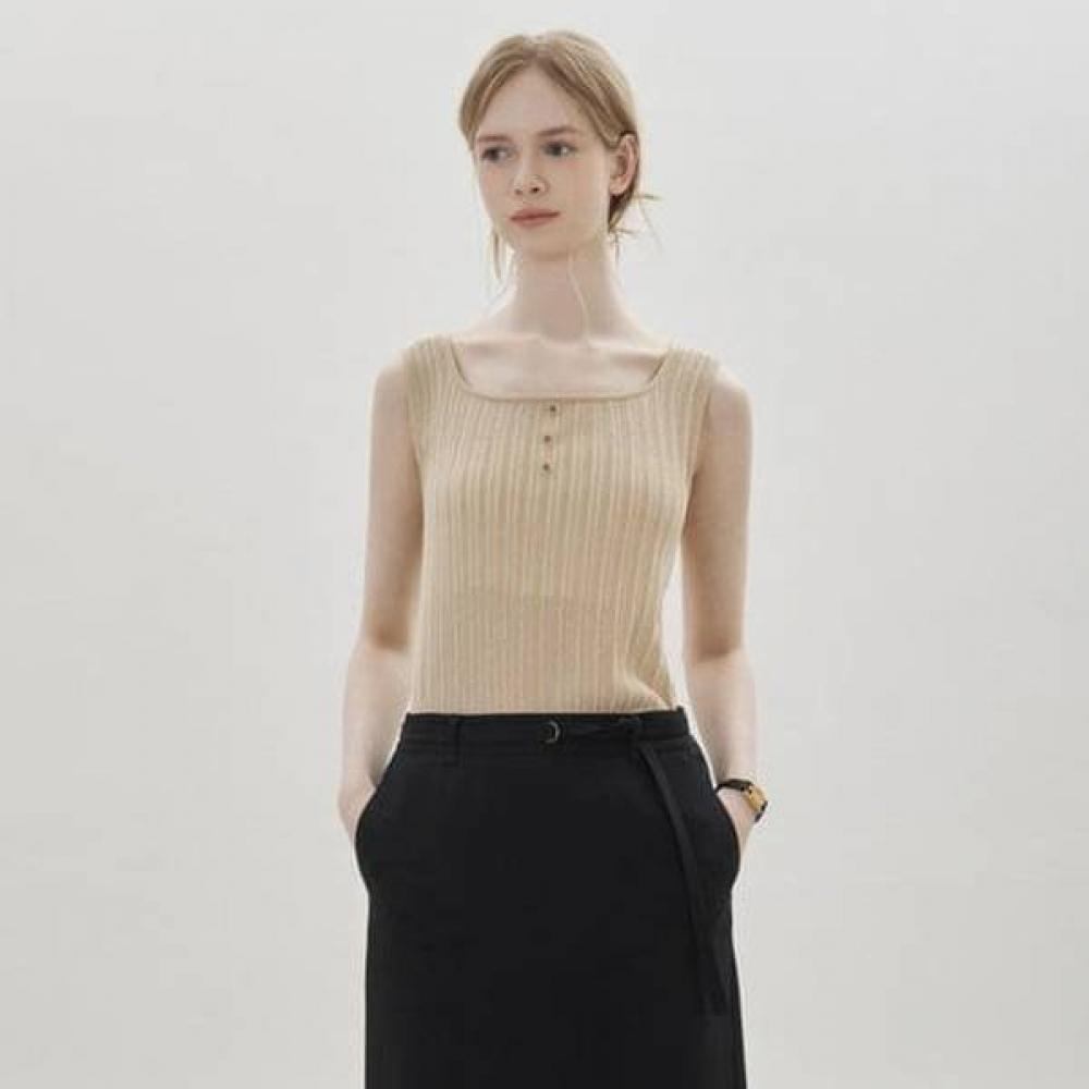 Cc Collect Striped Knit Vest C262kst035 BE/FREE