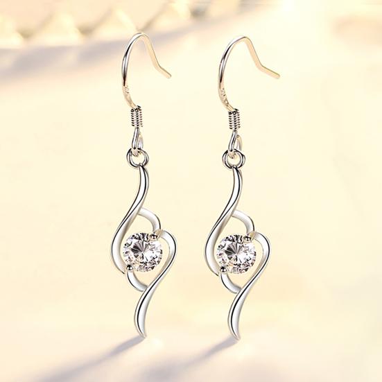 1 Paar Damen Ohrringe Glänzender Strass Große Klebkraft Hohe Qualität Hängeohrringe für Hochzeit