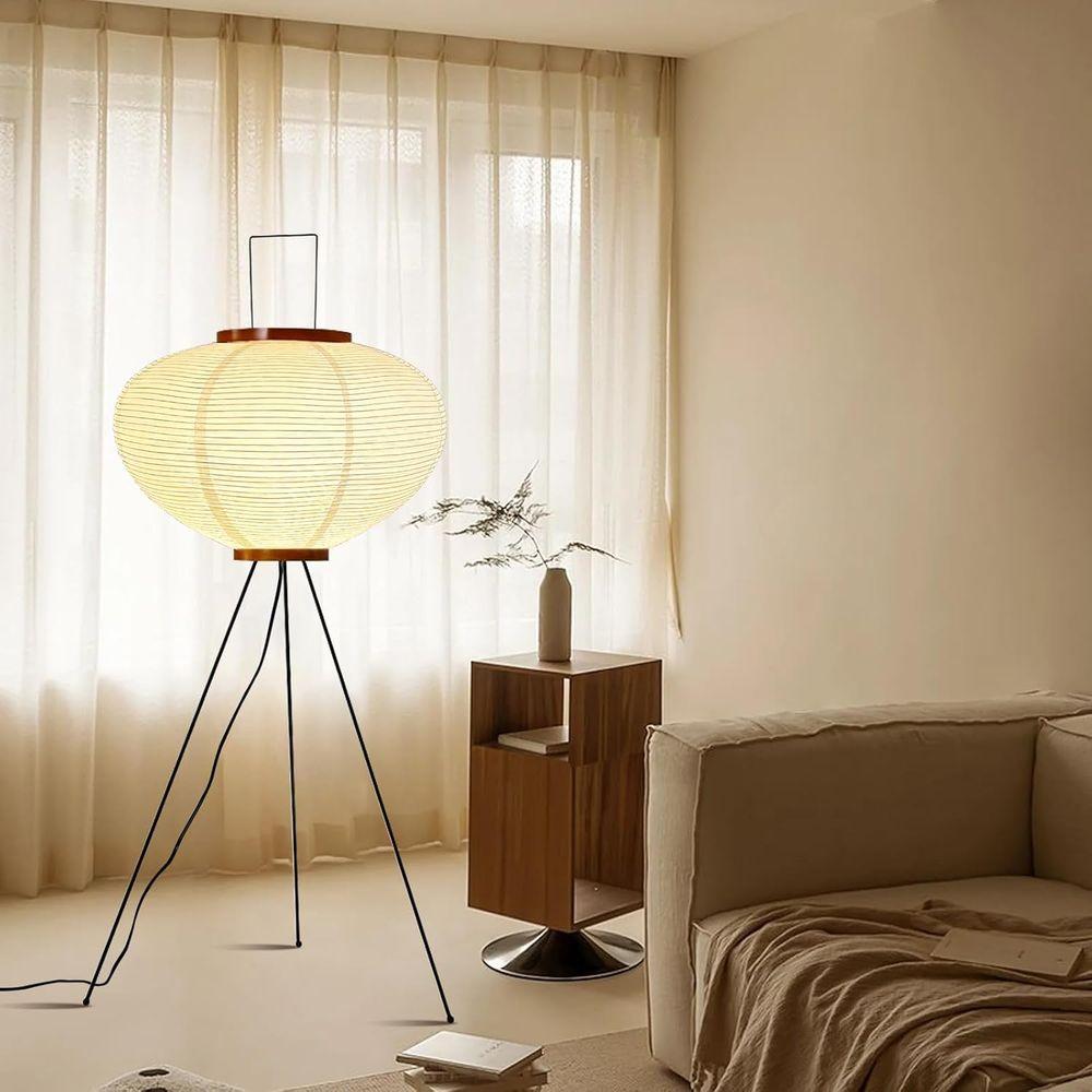 

Paper loor Lamp, Noguchi Style Paper loor Lantern Lamp, Japanese Minimalist Akari loor Lamp with 3-Color Temperature Standing La United States