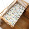 Baby Crib Fitted Sheet For Newborn Soft Cotton Bed Cot Mattress Cover With Rubber 130x70cm