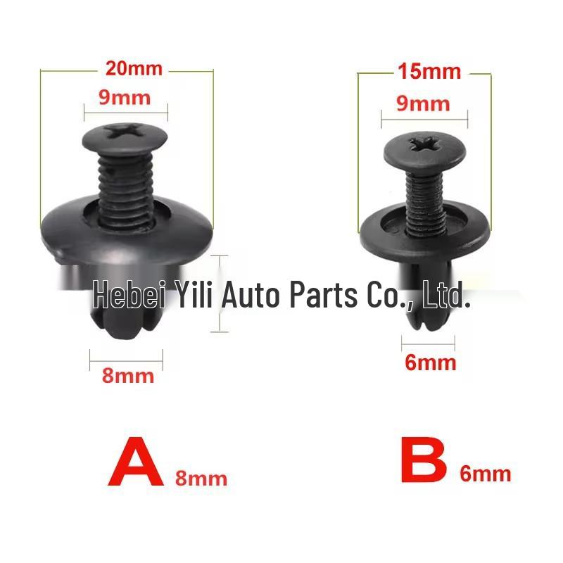 8/6 Mm Plastic Rivet Fender Push Pin Clip Car Expansion Screw Fixing Buckle