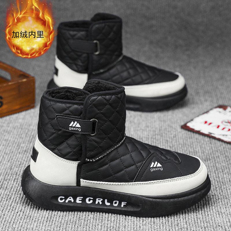 

Черные ботинки Мартин мужские зимние мужские ботинки высокие вельветовые теплые хлопковые ботинки утолщенные уличные мужские сноубутсы 44