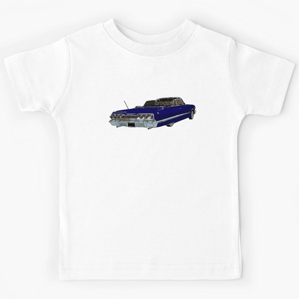 Blue 1963 Classic Lowrider Kids T-Shirt 110