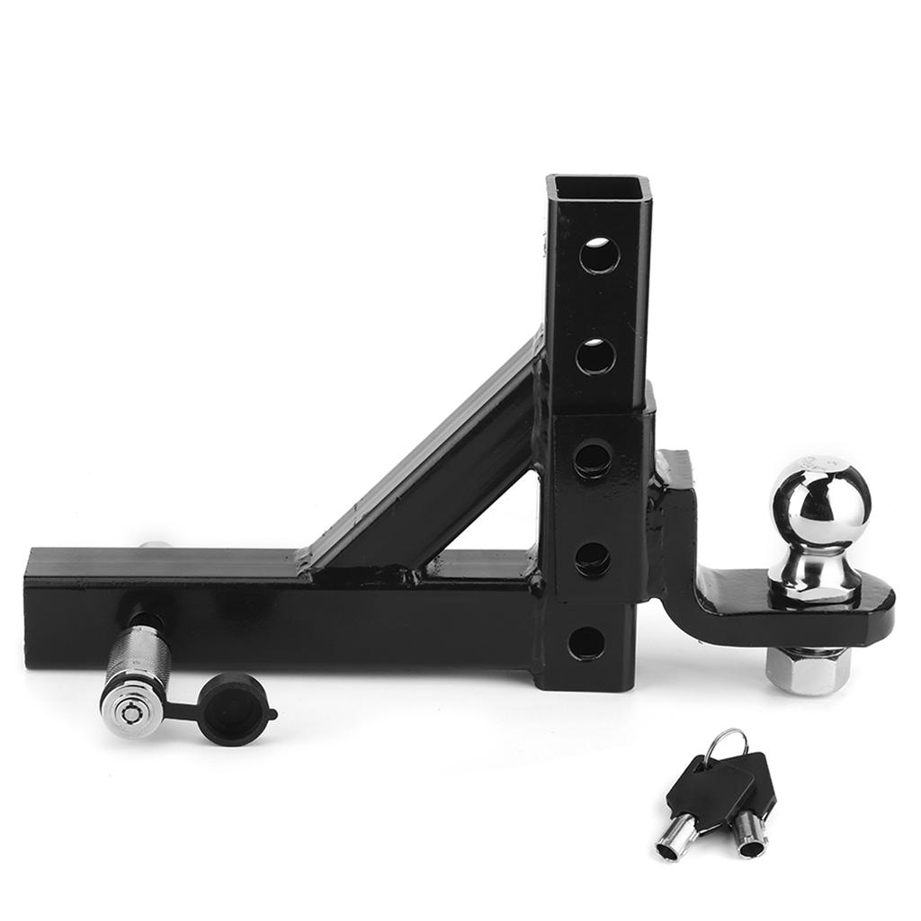10in Adjustable Steel Trailer Arm 6 Holes Hitch 2in Ball 6000LBS Accessory for Truck SUV