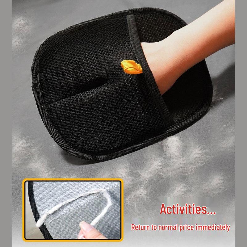 Dual-Sided De-Shedding Pet Brush and Gloves for Dogs and Cats