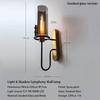 American Retro Industrial LED Wall Lamp Nordic Luxury Glass Crystal Bedside Corridor Mirror Sconces Home Lighting