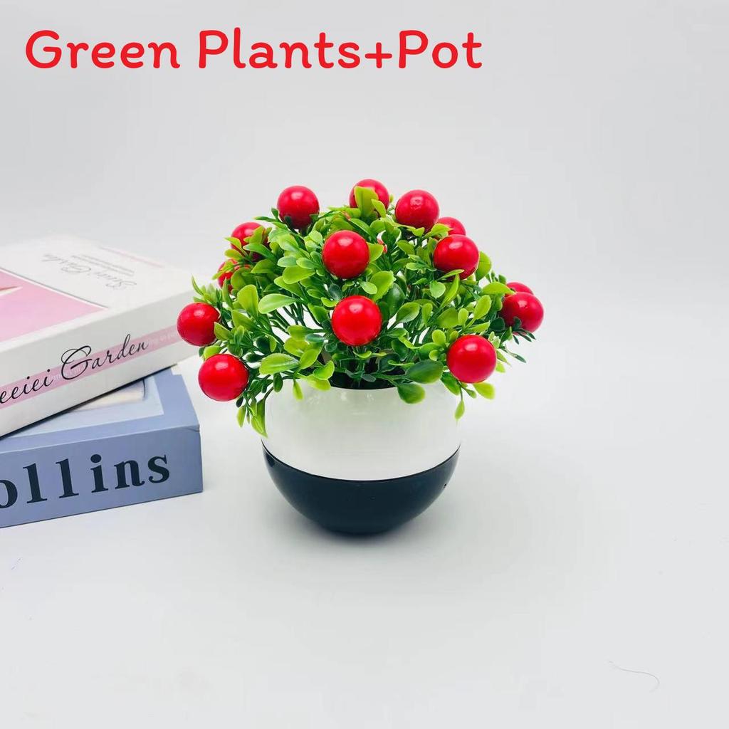 Chili Plastic Cherry Fruit Bonsai With Realistic Design Home Decoration Event