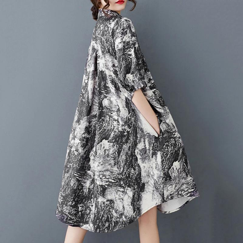 Xitao Loose Print Shirt Dress ZMY1150