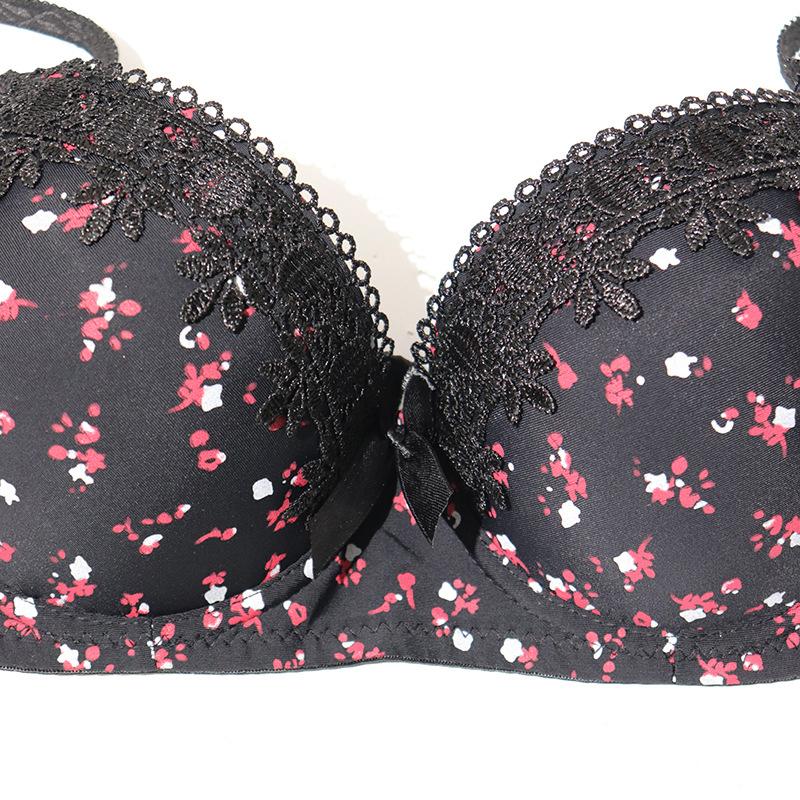 Underwear, Small Floral Bra, Embroidery Lace, Small Chest Gathered, Upper Support, Secondary Breasts Adjusted Bra Wholesale