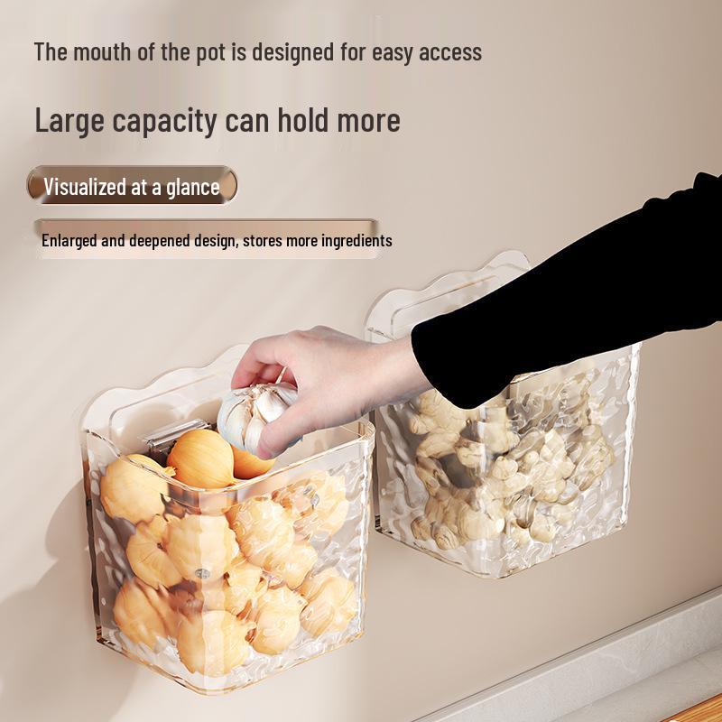 Wall-Mounted Kitchen Storage Basket for Spices & Gadgets