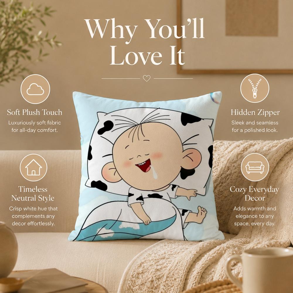 Cartoon B-Big Ear TutuS Cushion Cover Double-Sided Printed Pillow Cover Hypoallergenic Dust-Mite Proof