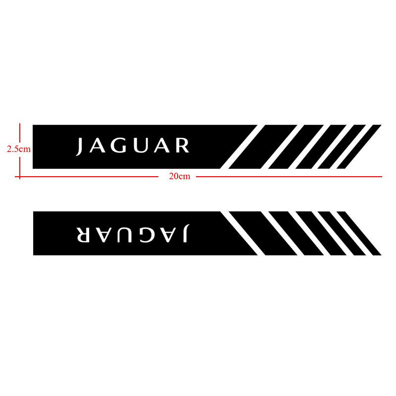 2 stuks Auto PVC Streep Racing Strepen Achteruitkijkspiegel Stickers Voor Jaguar XF XE XJ XJ8 X351 F Pace X Type F Type Ketting Tijera Kleding Sleutelhanger