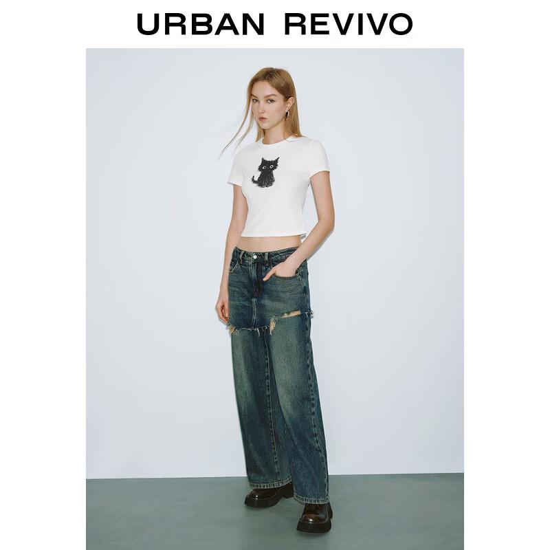 UR Women's Cute Pet Print Slim Fit Short Sleeve T-Shirt