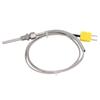 K Type Thermocouple Probe Temperature Sensor Detector Gauge 18in NPT Thread 80mm 1meter Yellow