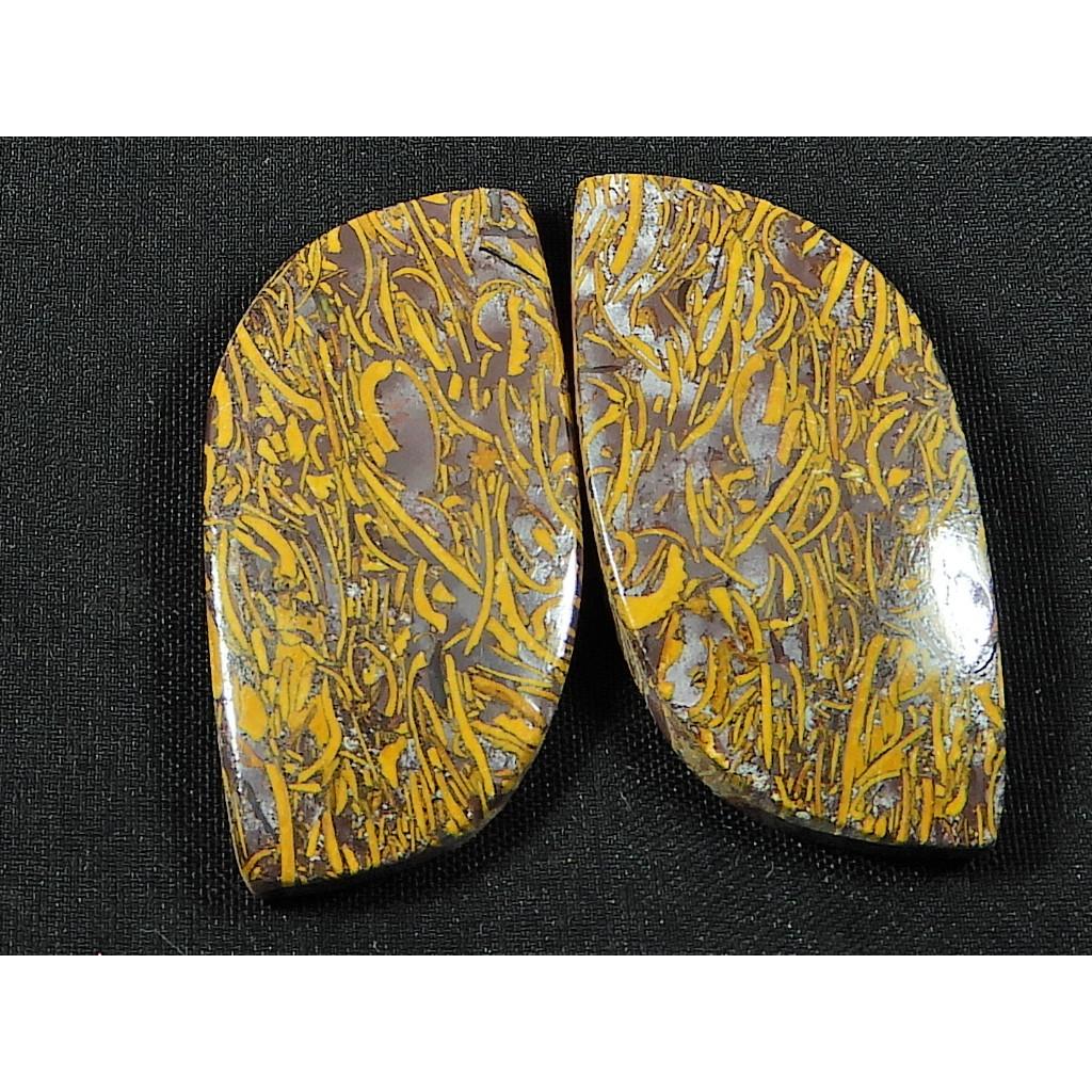 17X31X03 MM Mariam Jasper Fancy Shape Matched Earring Pair Loose Gemstone SK-4690