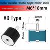 VD Type Cylindrical Rubber Vibration Isolator Pad with Inner & Outer Thread – NHE02 Motor Shock Absorbing Foot Pad