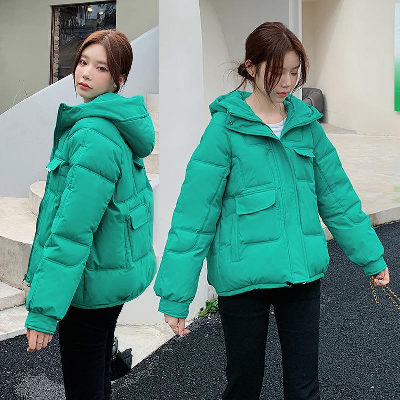 2025 Fall/Winter New Bread Cotton Jacket Thickened Loose Fashion Hooded Workwear Short Cotton Jacket