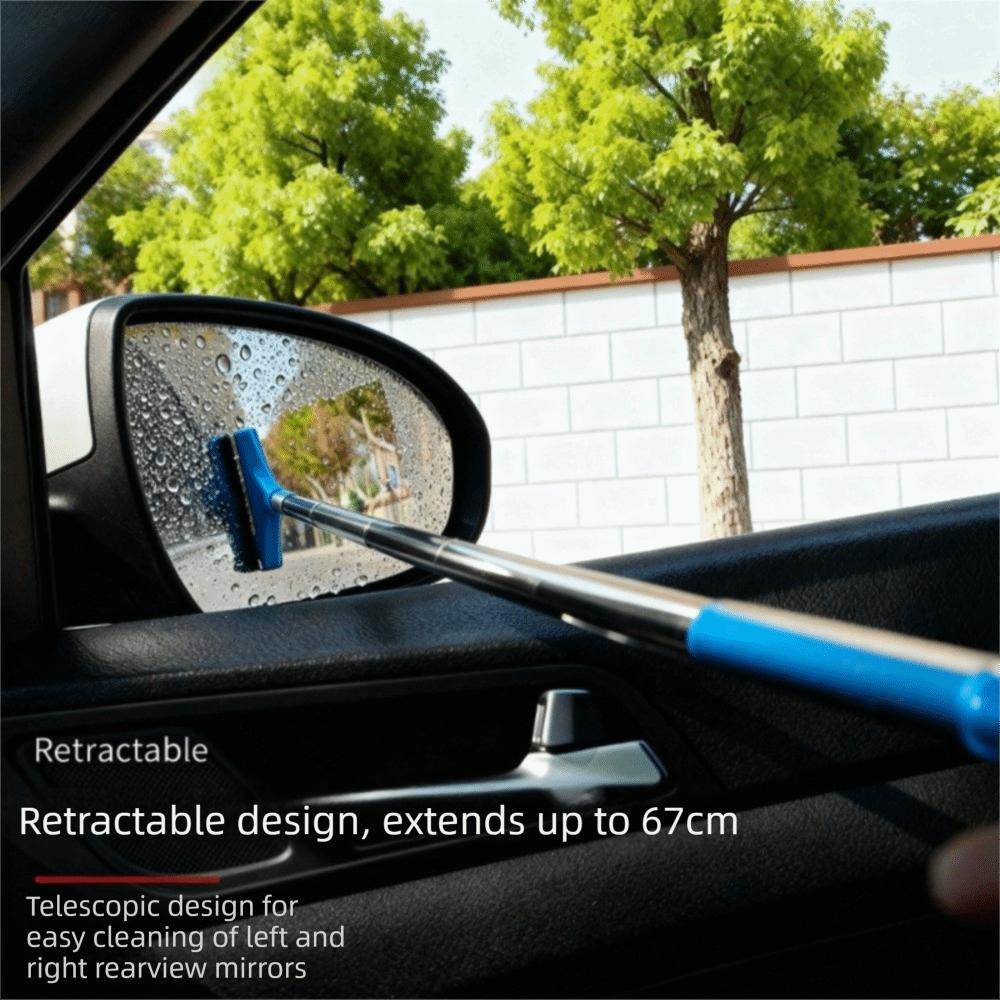 Retractable Window Cleaning Brush Handheld Glass Defogger Wiper Car Accessories
