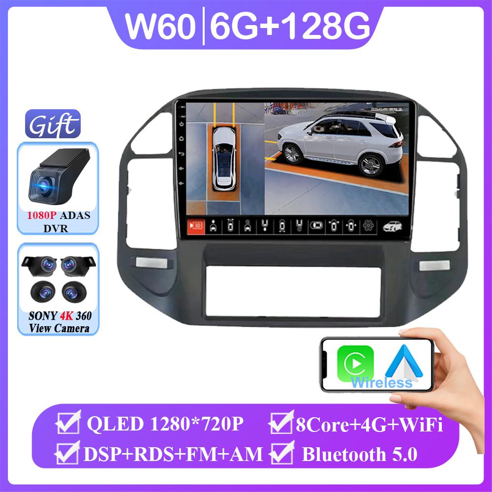 Kabelloses Android Autoradio für Mitsubishi Pajero 3 V70 V60 1999-2006 Auto Autoradio Carplay Multimedia GPS Navigation Kein 2din 4G