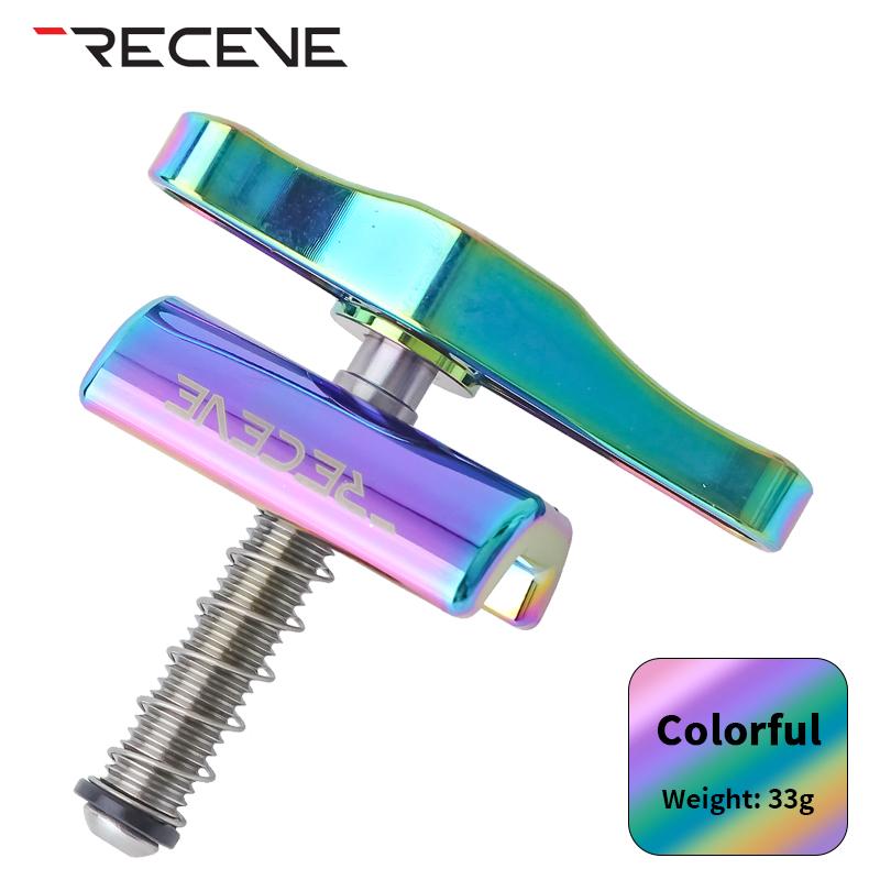 RECEVE Folding Bike C Buckle Knob Hinge Clamp Bicycle Titanium Alloy Handle Hinge Clamp Kit Folding Buckle Fixed For Brompton