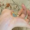 Elegant Vintage Green Enamel Shiny Gourd Ring Necklace Exquisite Ginkgo Leaf Texture And Diamond Palace Style Jewelry Sets