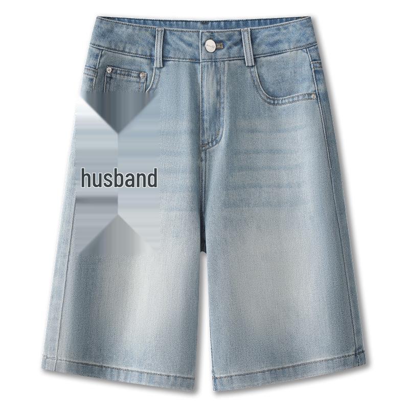 

Женские джинсовые шорты А-силуэта с высокой посадкой и широкими штанинами с вышивкой - Коллекция Лето 2025 26 (85-95 jin recommended) синий