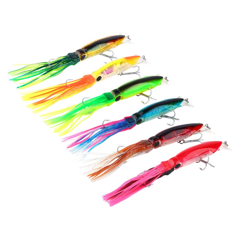 24cm40g Angelköder Tintenfischköder Fischköder Crankbait Tackle Jig Drilling Haken Rosarot