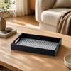 Tray with Glass Base Easy-Carry Insert Sturdy for Coffee Station