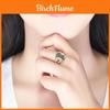 Rings Green Vintage Crystal Fashion Retro Jewelry For Women Gifts