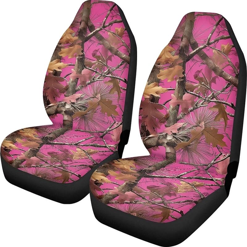 Bright Blossoms Colorful Boho Floral Print Car Seat Covers For Women,Universal Auto Front Seats Protector Fits For Car,SUV Sedan,Truck