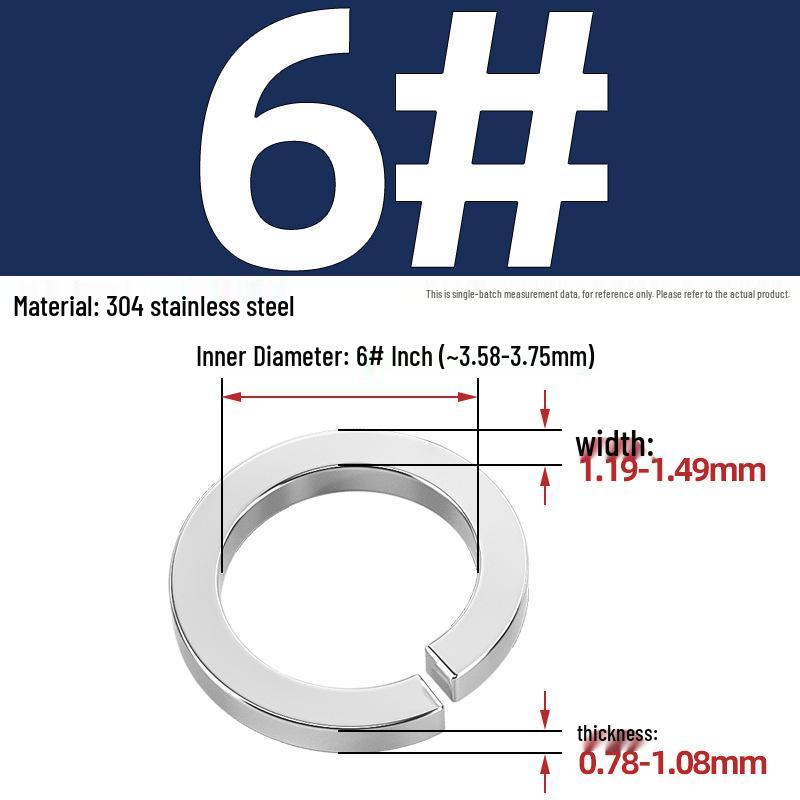 US UK Standard 304/316 Stainless Steel Anti-Loosening Spring Lock Washer