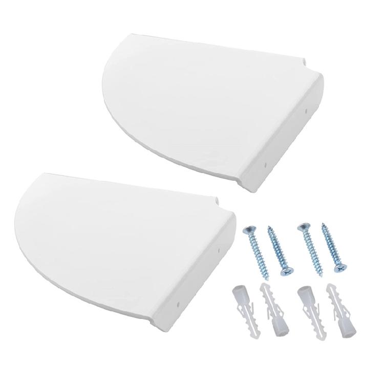 21x21x3cm/8.27x8.27x1.18in Clear Corner Floating Shelves for Bedroom/Kitchen