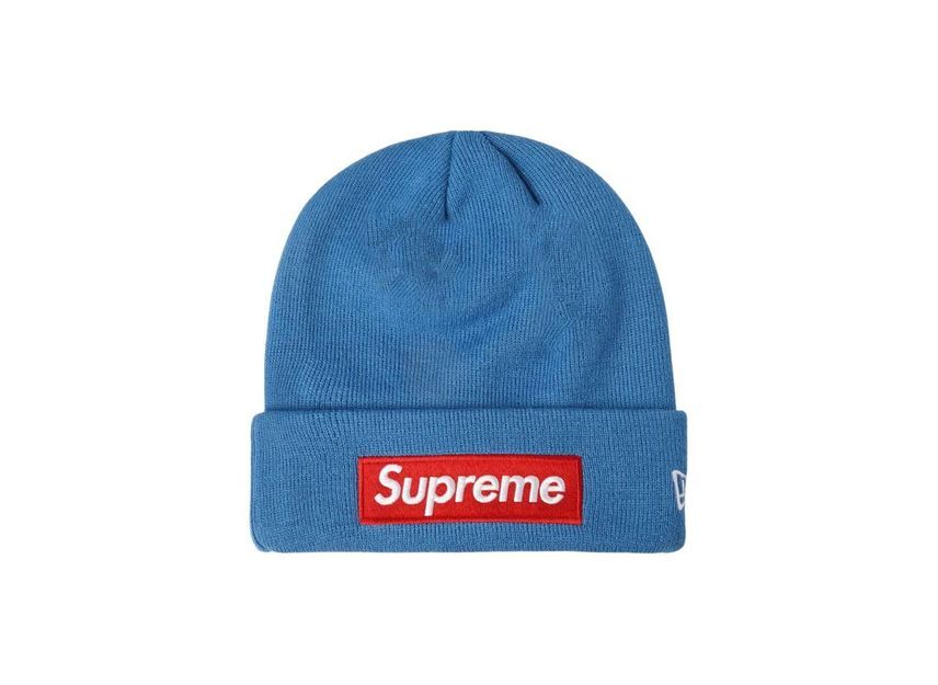 Supreme New Era Box Logo Beanie Blue One-Size