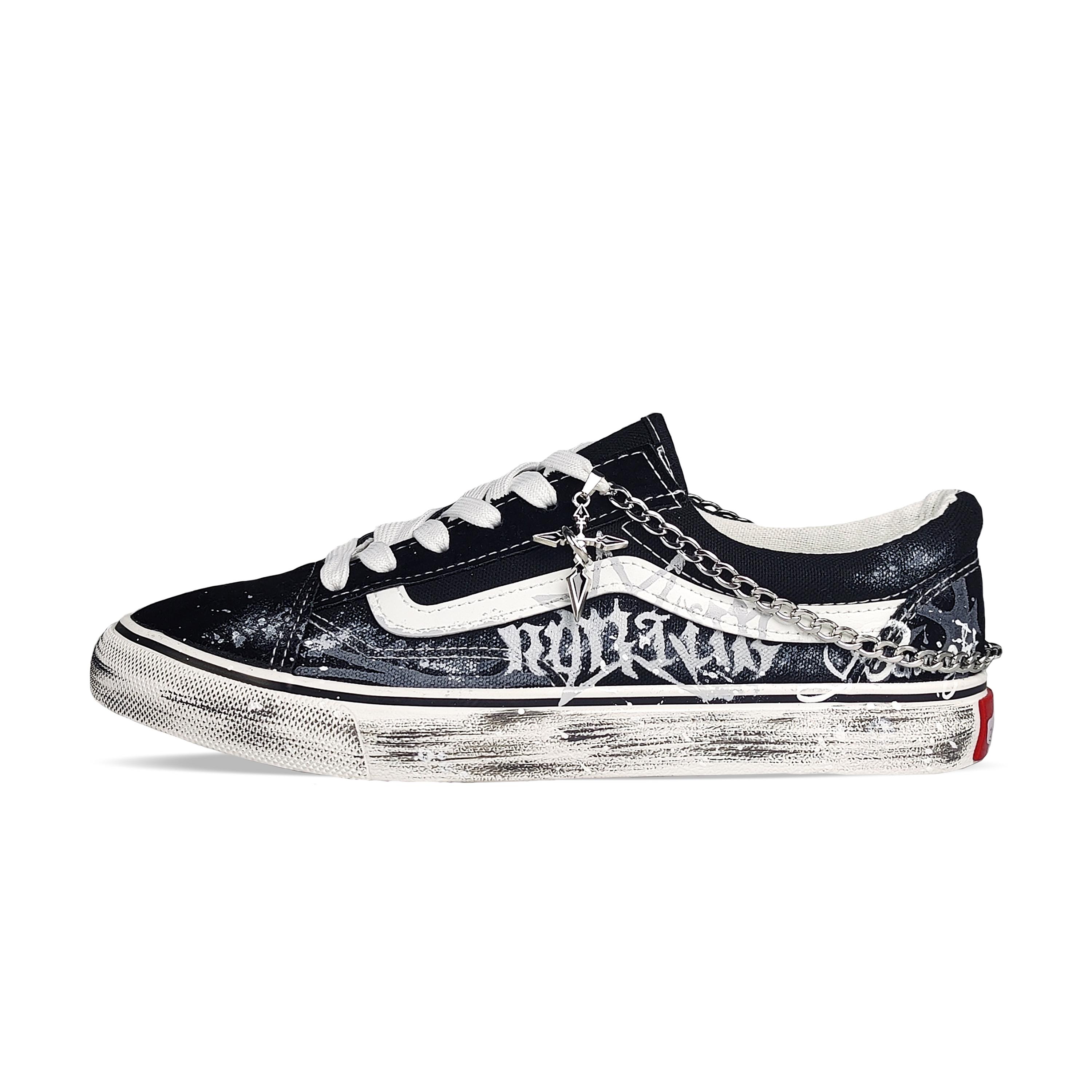 

Vans Old Skool Subtle Texture Shackles Suede Breathable Low top Skateboard Shoes Unisex VN000D3HY28(team1376-) 35