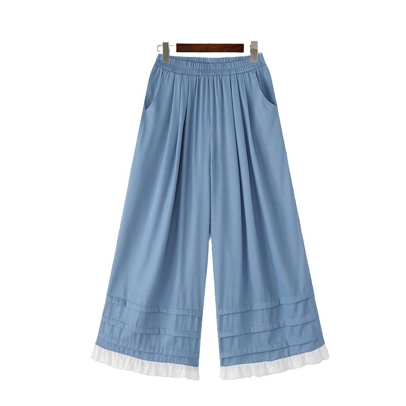 ZANZEA Women Summer Elastic Waist Loose Summer Casual Pants