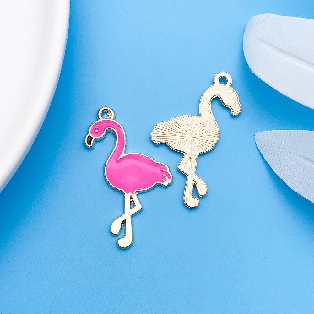 30 Cartoon Alloy Jewelry Pendants: Rose Red Drip Oil for DIY Bracelet and Handbag Accessories