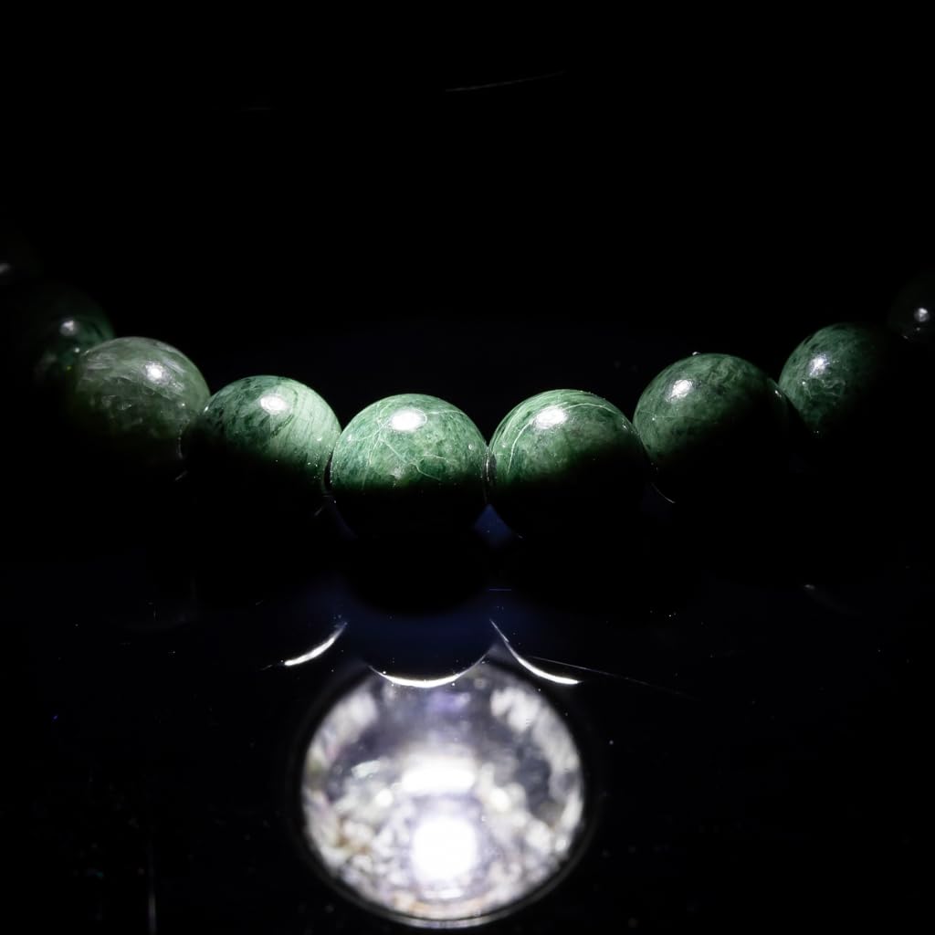 15cm Itoigawa Natural Jadeite Dark Japanese National Jomon Power Stone Jadeite Workshop Special Paulownia Wood Quality Guarantee ABR0874 (6mm Beads,