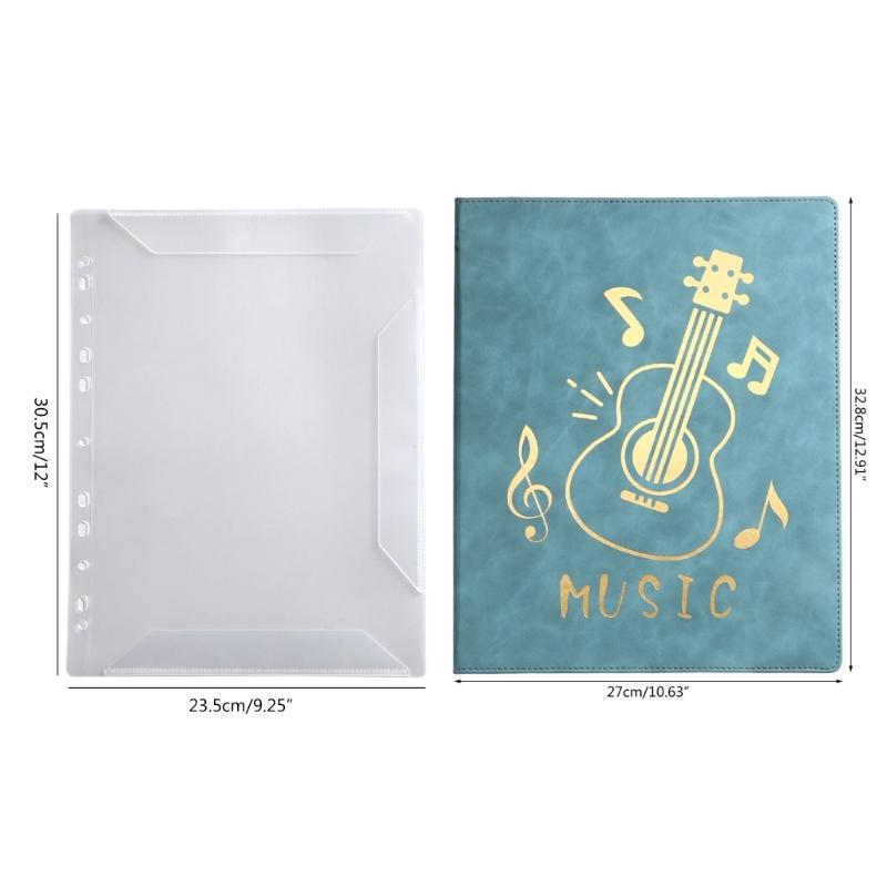 Paper Document Storage Folder Music Sheet File Holder Home School Office Supplies Piano Score Folder A4 Size 40 Pockets