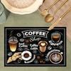 1Pcs Creative Pattern Printed Coffee Machine Mat Kitchen Counter Quick Water Absorption Utensil Drying Mat Desktop Drainage Mat
