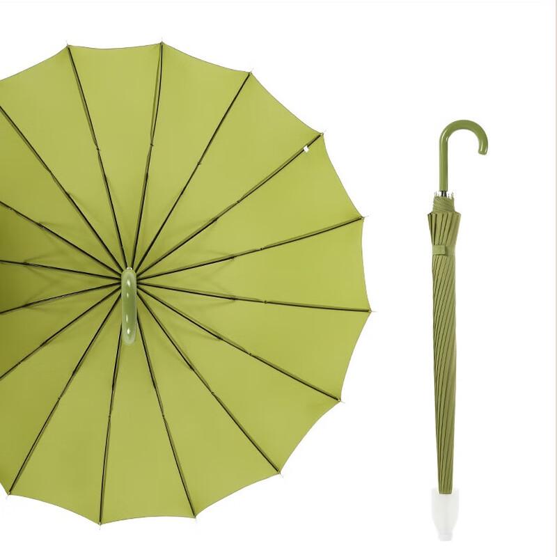 Yijie Large Semi-Automatic Windproof 16-Rib Straight Handle Umbrella
