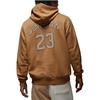 Jordan Essentials Holiday Alphanumerisches Logo Print Lässiger Kapuzenpullover mit langen Ärmeln, Fleece gefüttert, Herren, Braun FD7466-281