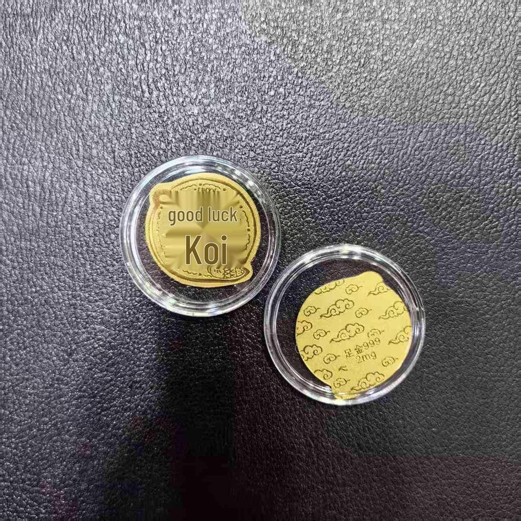 2mg Gold Sticker for Phones - Smooth Sailing Wealth Charm