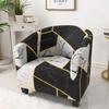 Stretch Printed Club Chair Slipcover Washable Armchair Protector Tub Sofa Cover For Living Room Furniture