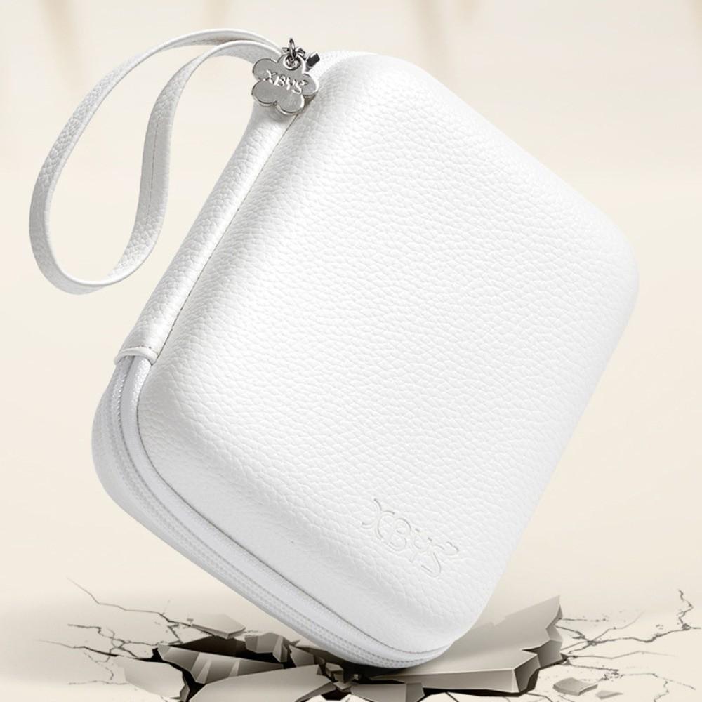 Portable EVA Leather Headphone Bag Dust-proof Data Cable Organizer Bag  Digital Accessories