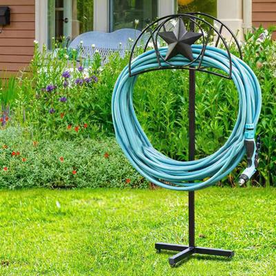 Freistehender Hochleistungs-Gartenschlauchhalter, Wasserschlauchaufhänger, Schlauchtrommel, abnehmbarer Metallschlauchständer für den Außenbereich