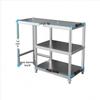 Stainless Steel Three-Tier Kitchen Storage Rack for Gas Cylinder, Stove, and Chopping Board
